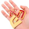 Magnetic Letters in Gold with Fire Red