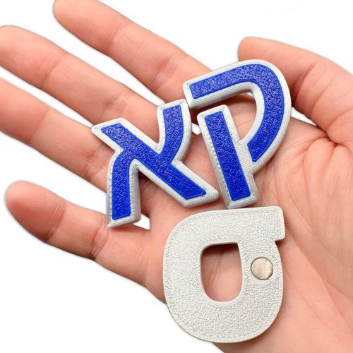 Magnetic Letters in Silver with Blue Magnetic Letters in Silver with Blue