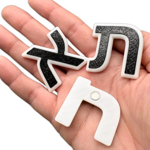 Magnetic Letters in White with Black Magnetic Letters in White with Black