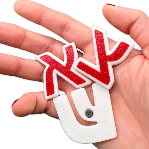 Magnetic Letters in White with Fire Red