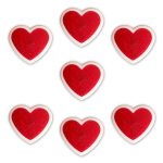 Magnets "Heart" 30 mm, color Fire Red (5 pcs)