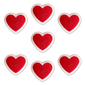 Magnets "Heart" 30 mm, color Fire Red (5 pcs)