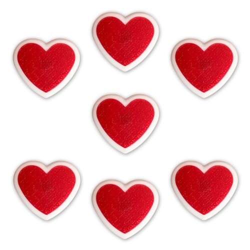 Magnets "Heart" 30 mm, color Fire Red (5 pcs) Magnets "Heart" 30 mm, color Fire Red (5 pcs)