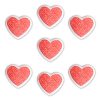 Magnets "Heart" 30 mm, color Coral Glossy (5 pcs)
