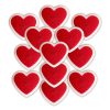 Magnets "Heart" 30 mm, color Fire Red (12 pcs)