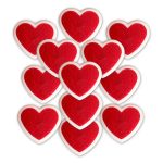 Magnets "Heart" 30 mm, color Fire Red (12 pcs)