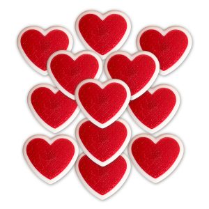 Magnets "Heart" 30 mm, color Fire Red (12 pcs)