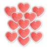 Magnets "Heart" 30 mm, color Coral Glossy (12 pcs)