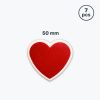 Magnets “Heart” 50 mm, color Fire Red (7 pcs)
