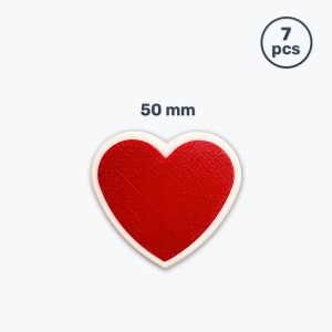 Magnets "Heart" 50 mm, color Fire Red (7 pcs)