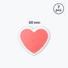 Magnets "Heart" 50 mm, color Coral Glossy (7 pcs)