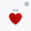 Magnets “Heart” 50 mm, color Fire Red (20 pcs)
