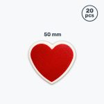 Magnets "Heart" 50 mm, color Fire Red (20 pcs)
