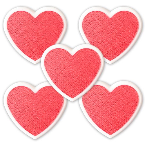 Magnets "Heart" 50 mm, color Coral Glossy (5 pcs)
