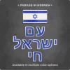 Magnet Set: Phrase "עם ישראל חי" + Large Israel Flag Magnet
