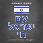Magnet Set: Phrase "עם ישראל חי" + Large Israel Flag Magnet