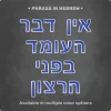 Phrase "אין דבר העומד בפני הרצון" from Magnetic Letters