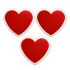 Magnets “Heart” 50 mm, color Fire Red (3 pcs)