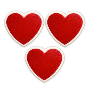 Magnets "Heart" 50 mm, color Fire Red (3 pcs)