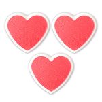 Magnets "Heart" 50 mm, color Coral Glossy (3 pcs)