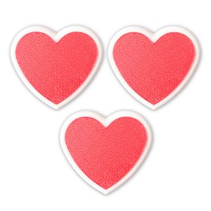 Magnets "Heart" 50 mm, color Coral Glossy (3 pcs)